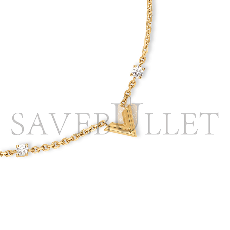 LOUIS VUITTON ESSENTIAL V STRASS PM NECKLACE M04236